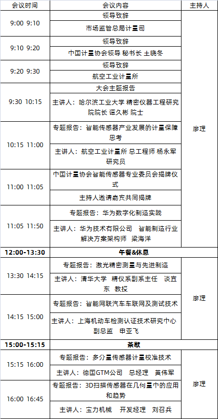 會議日程安排