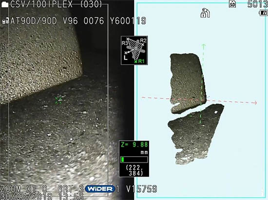葉尖和發(fā)動機護罩間隙的2D立體圖像和3D模型