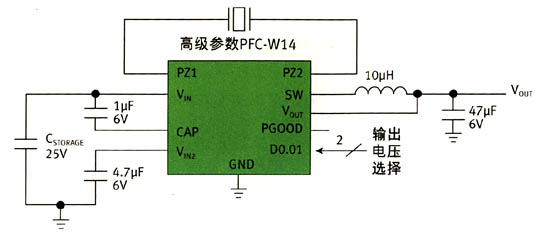  LTC3588-1電路將振動(dòng)源或應(yīng)變?cè)崔D(zhuǎn)換為電源