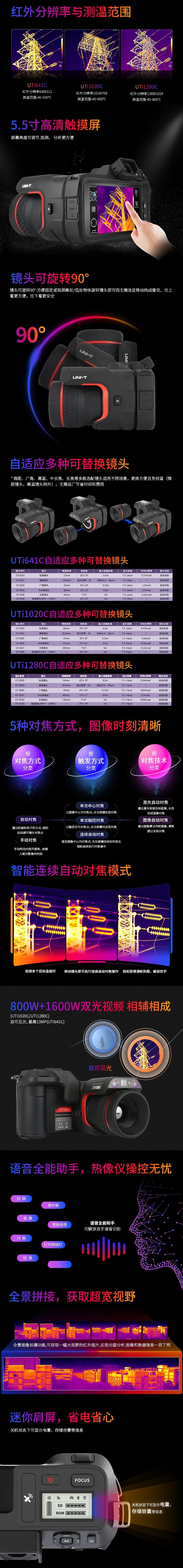 優(yōu)利德UTi641C/UTi1280C智能型紅外熱成像儀